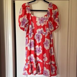 Floral orange and Purple Women’s  Dress